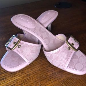 Coach buckle kitten heels